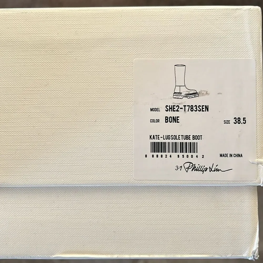 3.1 Phillip Lim Kate Tall Boots in White, New, Size 38.5
